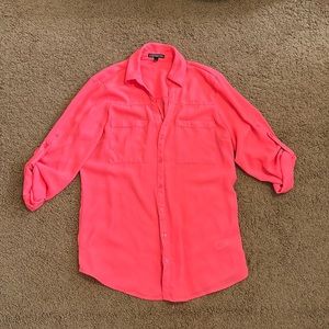 Neon Pink Express Portofino Button Down Shirt